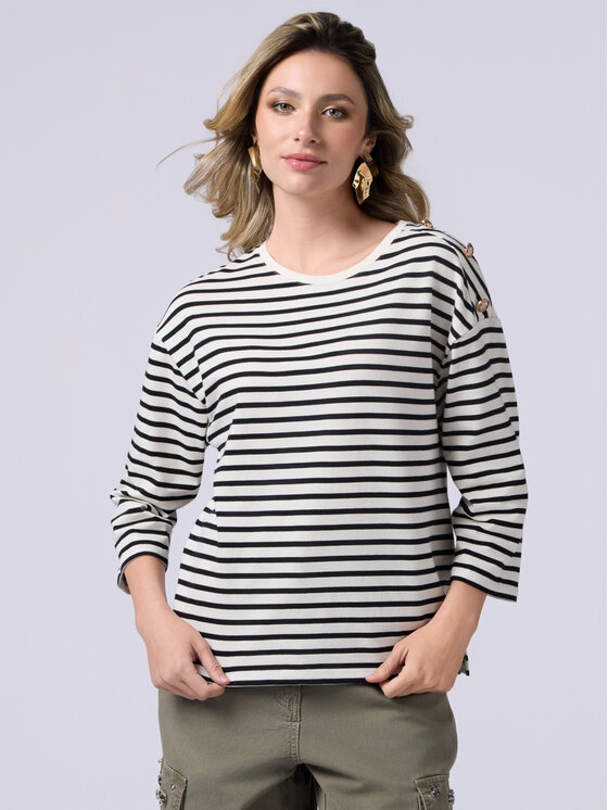 Oltre Oltre T-shirt G364J004142N0Z3 Bianco Boxy Fit
