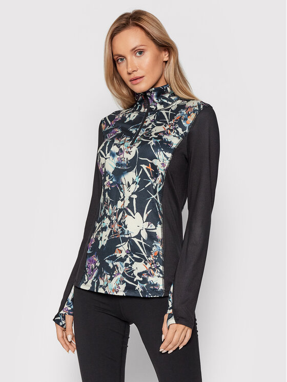 Roxy Koszulka techniczna Frosted Sunset ERJKT03815 Czarny Classic Fit ...