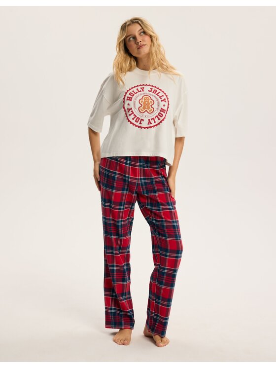 Esotiq Esotiq Piżama 43953 Biały Regular Fit
