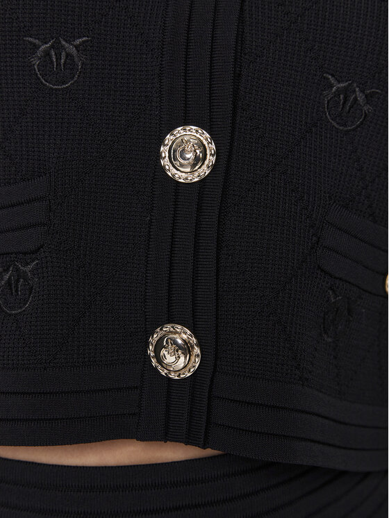 PINKO Pinko Kardigan 100147 A0HW Czarny Slim Fit