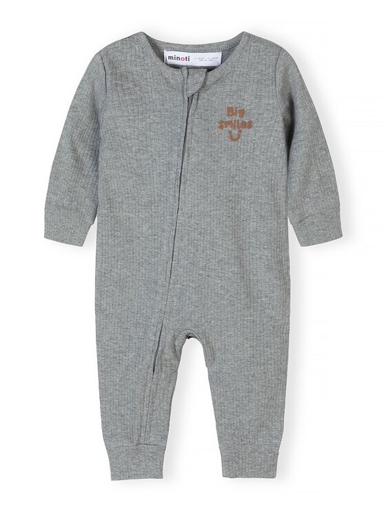 minoti minoti Komplet pajacy 28BABYRIB25 Szary Regular Fit