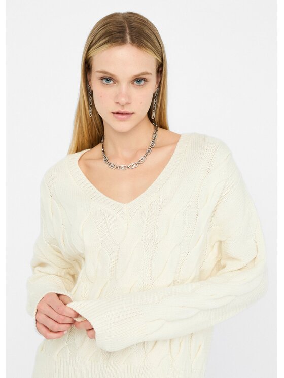 Liu Jo Liu Jo Maglione CF5406MA75QX0256 Bianco Regular Fit