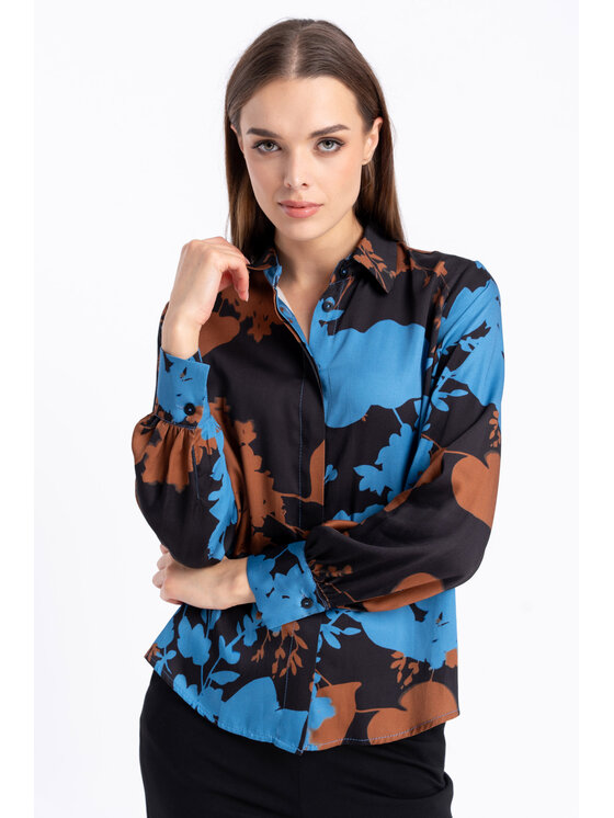 CLICK CLICK Koszula 10-6940 Niebieski Regular Fit