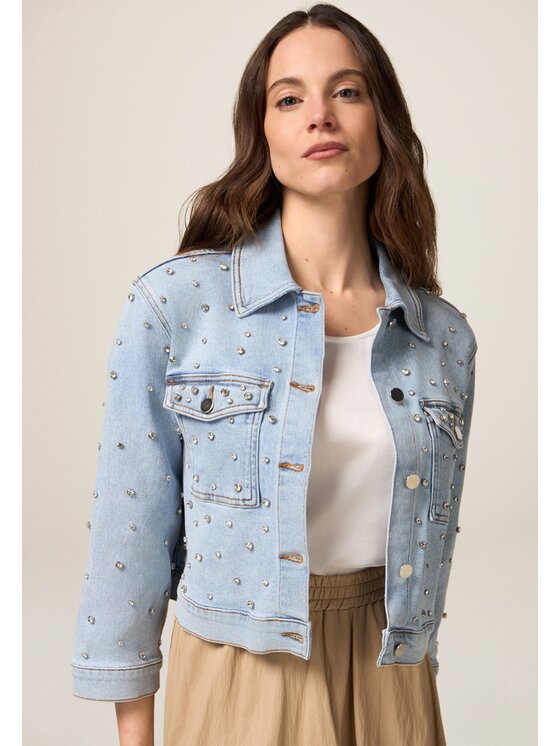 Oltre Oltre Kurtka outdoor R418J000254N004 Turkusowy Boxy Fit