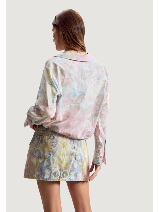 Desigual Desigual Camicia CAM_FLOWERS_LACRO Rosa Casual Fit