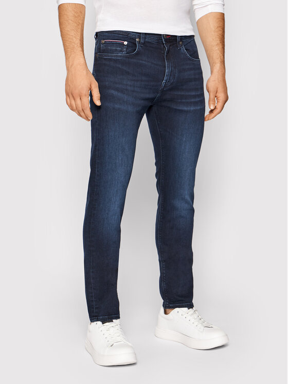 Tommy Hilfiger Džinsi Core Bleecker MW0MW15593 Tumši zils Slim Fit