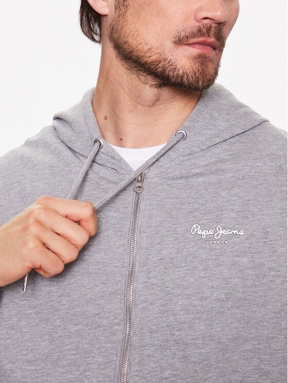 Pepe Jeans Pepe Jeans Mikina Edward Zip PM582382 Šedá Regular Fit