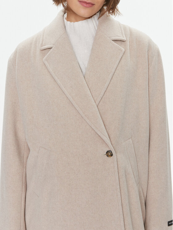 Herskind Herskind Wollmantel Zion 4900816 Beige Regular Fit