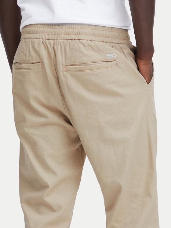 Blend Blend Παντελόνι υφασμάτινο 20716614 Μπεζ Straight Fit