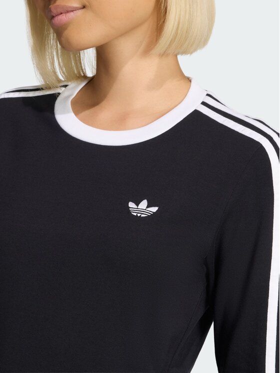 adidas adidas Särkpluus 3 Stripes KD7964 Must Slim Fit