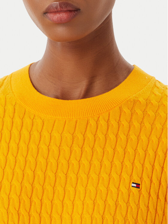 Tommy Hilfiger Tommy Hilfiger Πουλόβερ Fine WW0WW44993 Πορτοκαλί Regular Fit