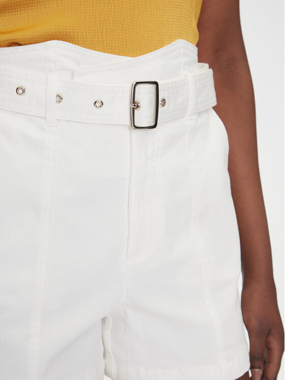 Morgan Morgan Pantaloncini di jeans 251-SHERIM Bianco Wide Leg