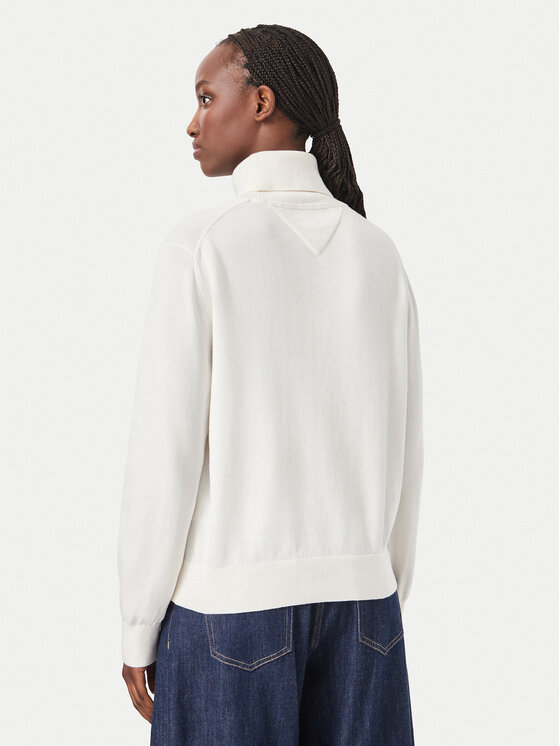 Tommy Jeans Tommy Jeans Rolák Essetnial DW0DW23361 Bílá Relaxed Fit