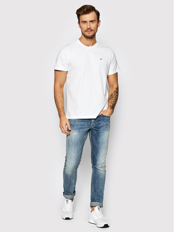 Tommy Jeans Tommy Jeans Tricou Classic DM0DM09598 Alb Regular Fit