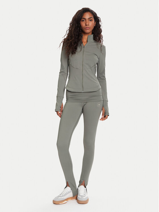 adidas by Stella McCartney adidas by Stella McCartney Technisches T-Shirt Training Midlayer JW4552 Grün Slim Fit
