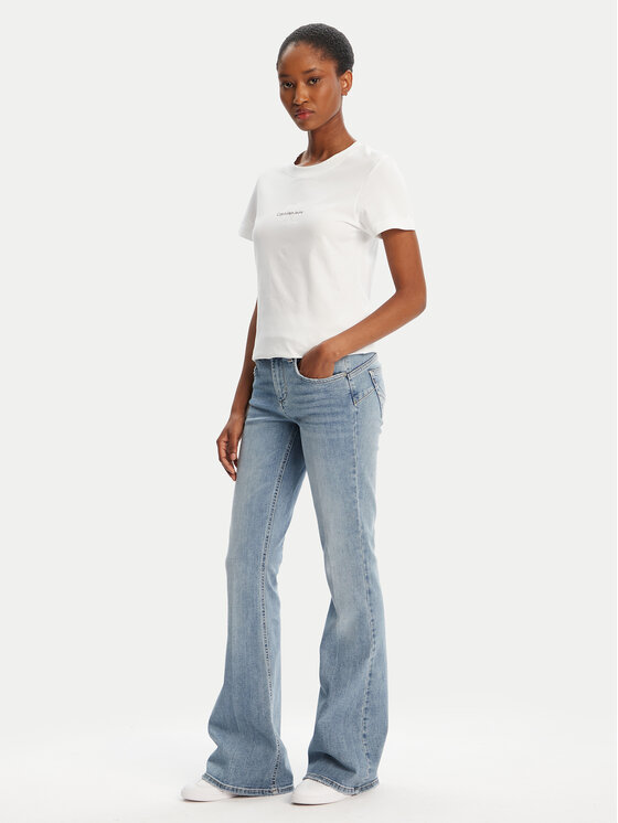 Calvin Klein Jeans Calvin Klein Jeans T-Shirt Monologo J20J223563 Biały Slim Fit