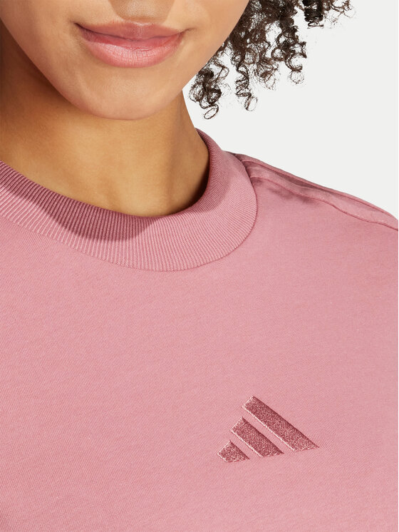 adidas adidas T-shirt ALL SZN 3-Stripes IY6849 Rosa Slim Fit