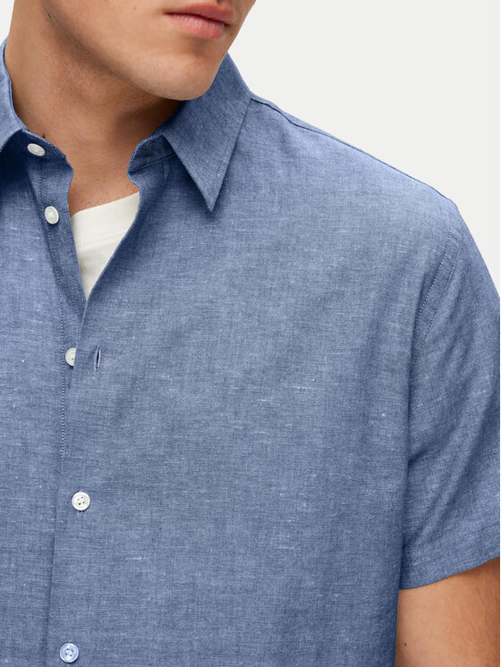 Selected Homme Selected Homme Košile New Linen 16079053 Modrá Regular Fit