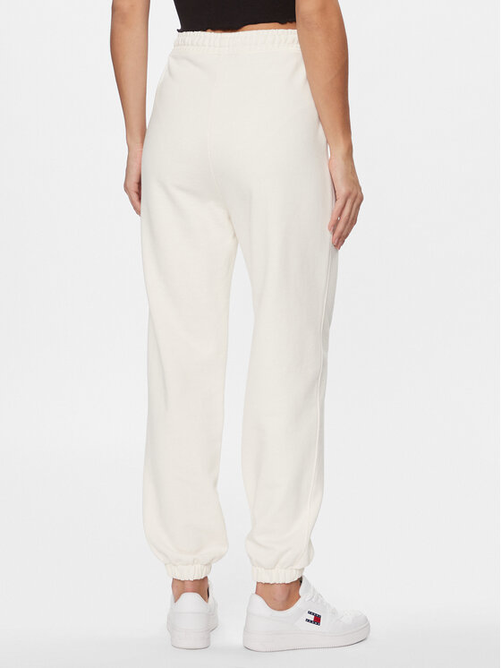 Tommy Jeans Tommy Jeans Pantaloni da tuta New Varisty DW0DW16379 Bianco Relaxed Fit