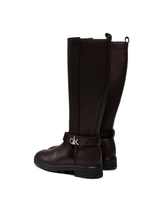 Calvin Klein Calvin Klein Klassische Stiefel Knee Boot 20 W/Hdw HW0HW00607 Braun