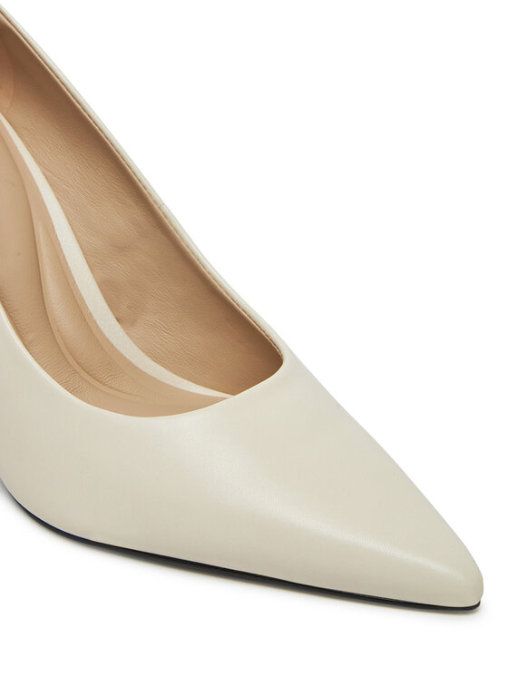 Calvin Klein Calvin Klein Magassarkú Pump 90 Pointy Hw Bar Lth HW0HW02527 Bézs