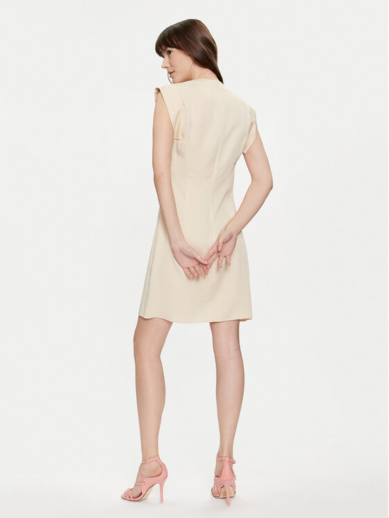 United Colors Of Benetton United Colors Of Benetton Vestito da giorno 46M4DV08O Beige Slim Fit