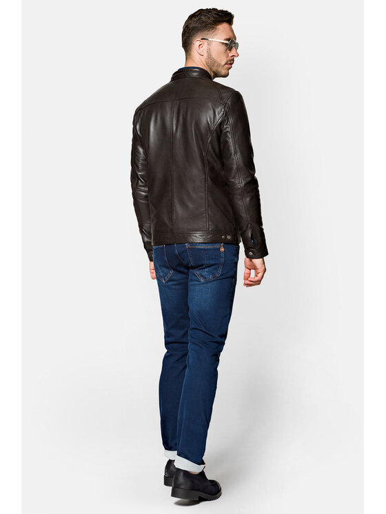 Lancerto Lancerto Kurtka skórzana Hirel KU068222000005 Brązowy Regular Fit