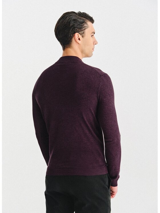 Pako Lorente Pako Lorente Sweter P25WN-2X-028 Fioletowy Classic Fit