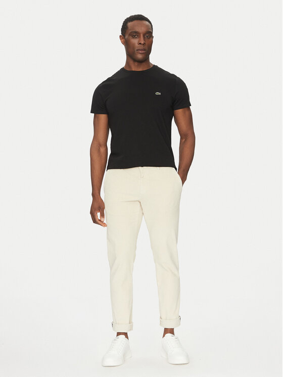 Lacoste Lacoste Majica TH6709 Črna Regular Fit