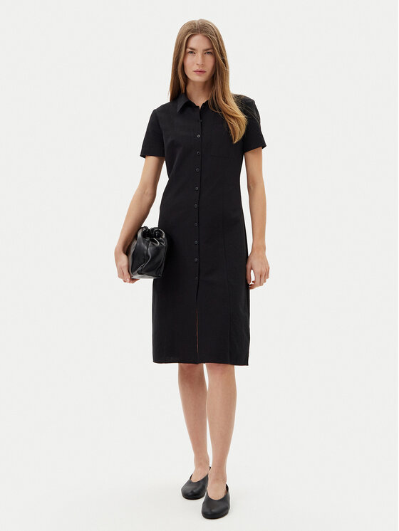 Calvin Klein Jeans Calvin Klein Jeans Рокля тип риза J20J225299 Черен Regular Fit