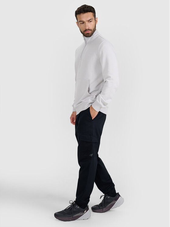 4F 4F Bluza EASY WEAR Szary jasny Regular Fit