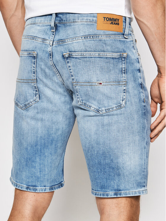 Tommy Jeans Džínsové šortky Scanton DM0DM10559 Modrá Slim Fit • Modivo.sk