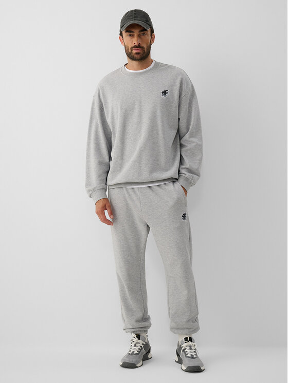 4F 4F Bluza IRON MODE Szary jasny Loose Fit