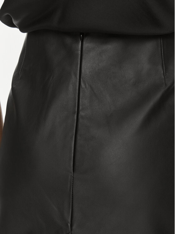 2NDDAY 2NDDAY Fustă din piele Ceciliana 2000552642 Negru Slim Fit