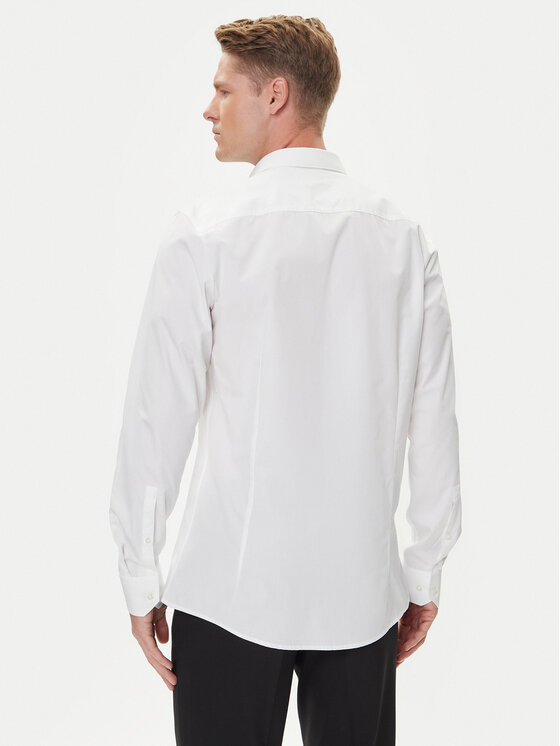 HUGO HUGO Риза Elisha02 50544910 Бял Extra Slim Fit