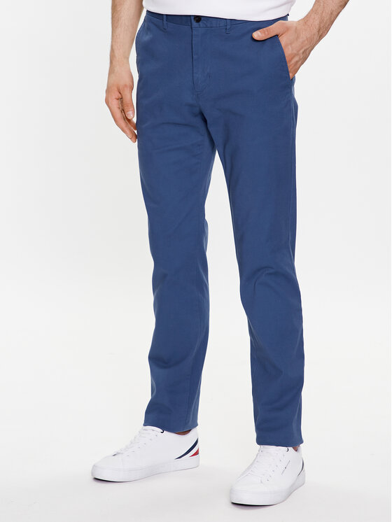 Tommy Hilfiger Tommy Hilfiger Pantaloni di tessuto Denton MW0MW25964 Blu Straight Fit