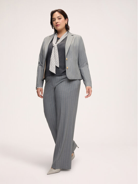 Fiorella Rubino Fiorella Rubino Marynarka Q055T000305N0S3 Szary Slim Fit
