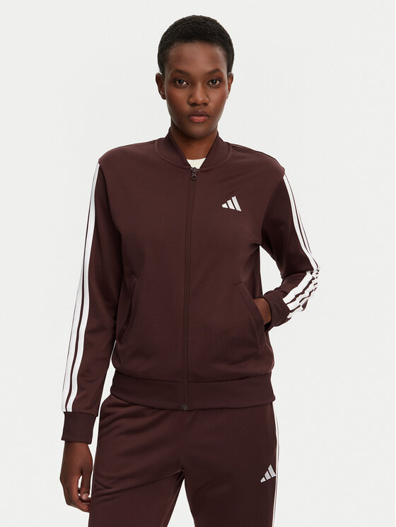 adidas adidas Trenirka Essentials 3-Stripes JD2683 Rjava Regular Fit