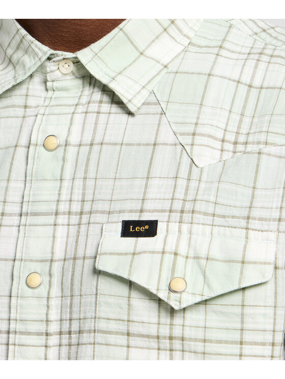 Lee Lee Koszula 112364120 Zielony Regular Fit
