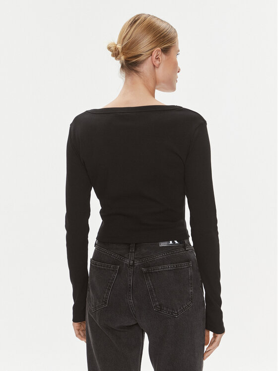 Calvin Klein Jeans Calvin Klein Jeans Bluse J20J222570 Schwarz Regular Fit
