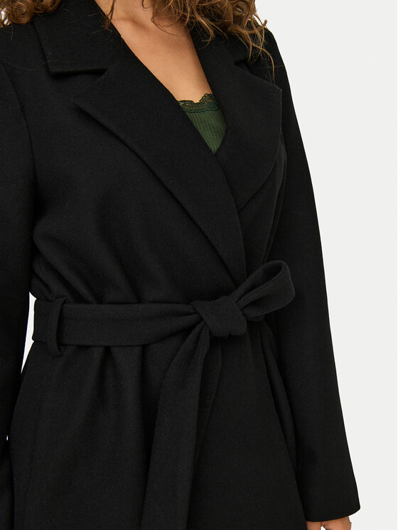 ONLY ONLY Демісезонний плащ Alvilda 15314362 Чорний Regular Fit