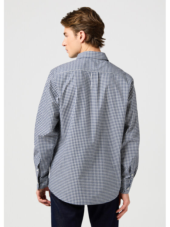 Wrangler Wrangler Koszula 1 PKT SHIRT Niebieski Regular Fit