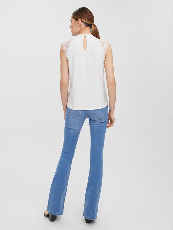 Vero Moda Vero Moda Μπλουζάκι Milla 10226072 Λευκό Regular Fit