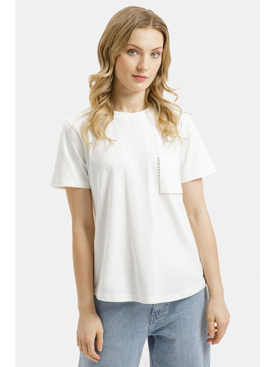 Cross Jeans Cross Jeans T-Shirt 56262-028 Beżowy