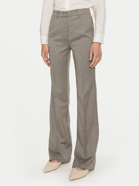 Marella Marella Hlače iz tkanine Doroty 2423136112 Rjava Regular Fit