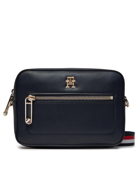 Geantă Tommy Hilfiger Iconic Tommy Camera Bag Corp AW0AW15864 Bleumarin