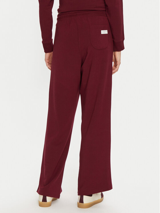 Tommy Hilfiger Tommy Hilfiger Spodnie dresowe UW0UW04771 Bordowy Relaxed Fit