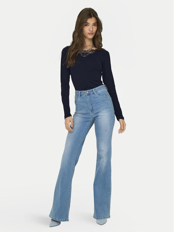 ONLY ONLY Blúz Kira 15302894 Sötétkék Slim Fit