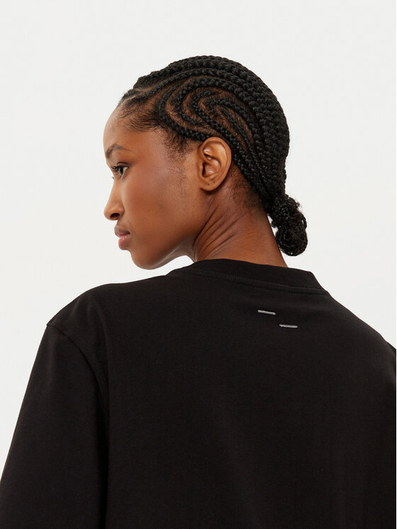 Filling Pieces Filling Pieces T-Shirt Unisex Embroidered Knot 7449986 Czarny Regular Fit