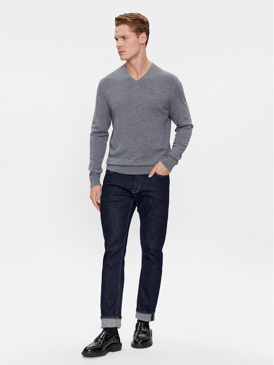 Calvin Klein Calvin Klein Pulover K10K110423 Gri Slim Fit